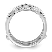14K White Gold 0.75ct Lab Grown Dia VS+ F+ Complete Ring Guard view 2