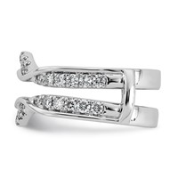 14K White Gold 0.75ct Lab Grown Dia VS+ F+ Complete Ring Guard view 3
