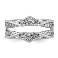 14K White Gold 0.75ct Lab Grown Dia VS+ F+ Complete Ring Guard view 4