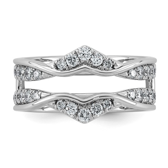 14kw 3/4ct Lab Grown Dia  VS+ F+ Complete Ring Guard