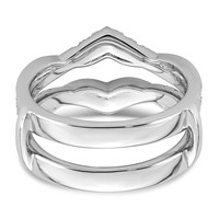 14K White Gold 0.75ct Lab Grown Dia VS+ F+ Complete Ring Guard view 5