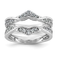 14K White Gold 0.75ct Lab Grown Dia VS+ F+ Complete Ring Guard view 1