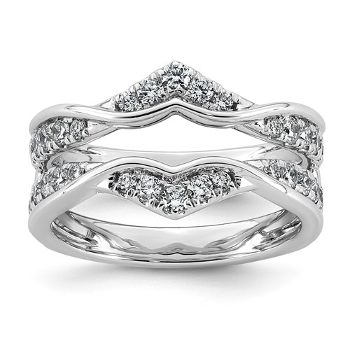 14K White Gold 0.75ct Lab Grown Dia VS+ F+ Complete Ring Guard