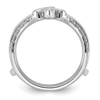 14K White Gold 0.75ct Lab Grown Dia VS+ F+ Complete Ring Guard view 2