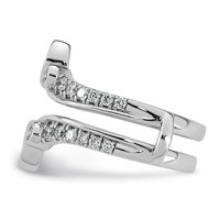 14K White Gold 0.75ct Lab Grown Dia VS+ F+ Complete Ring Guard view 3