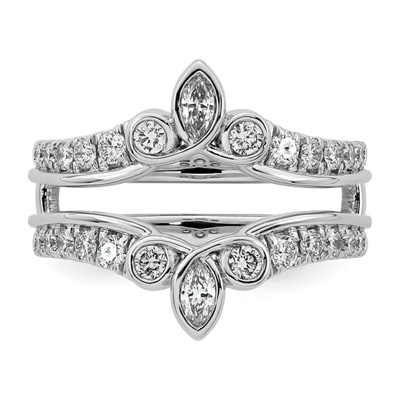 14kw 3/4ct Lab Grown Dia  VS+ F+ Complete Ring Guard