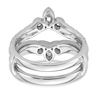 14K White Gold 0.75ct Lab Grown Dia VS+ F+ Complete Ring Guard view 5