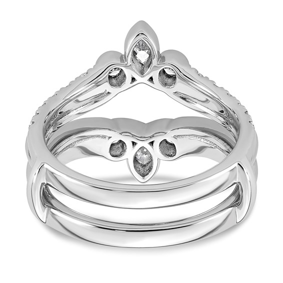 14kw 3/4ct Lab Grown Dia  VS+ F+ Complete Ring Guard