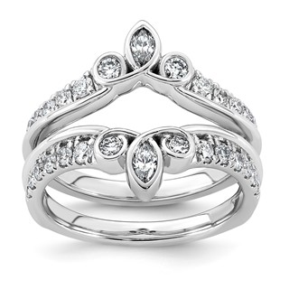 14kw 3/4ct Lab Grown Dia  VS+ F+ Complete Ring Guard