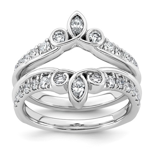 14K White Gold 0.75ct Lab Grown Dia VS+ F+ Complete Ring Guard