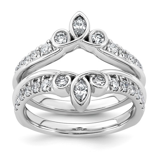 14kw 3/4ct Lab Grown Dia  VS+ F+ Complete Ring Guard