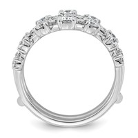 14K White Gold 1.25ct Lab Grown Dia VS+ F+ Complete Ring Guard view 2