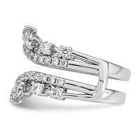 14K White Gold 1.25ct Lab Grown Dia VS+ F+ Complete Ring Guard view 3