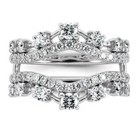 14K White Gold 1.25ct Lab Grown Dia VS+ F+ Complete Ring Guard view 4