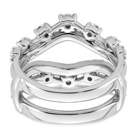 14K White Gold 1.25ct Lab Grown Dia VS+ F+ Complete Ring Guard view 5