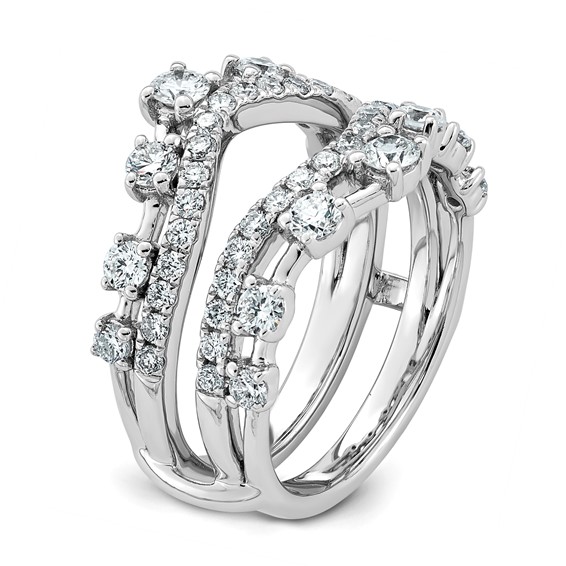 14kw 1 1/4ct Lab Grown Dia  VS+ F+ Complete Ring Guard