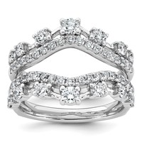 14K White Gold 1.25ct Lab Grown Dia VS+ F+ Complete Ring Guard view 1