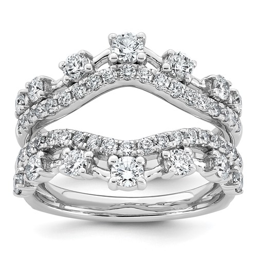 14K White Gold 1.25ct Lab Grown Dia VS+ F+ Complete Ring Guard