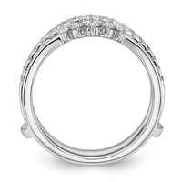 14K White Gold 0.75ct Lab Grown Dia VS+ F+ Complete Ring Guard view 2