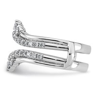 14K White Gold 0.75ct Lab Grown Dia VS+ F+ Complete Ring Guard view 3