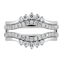 14K White Gold 0.75ct Lab Grown Dia VS+ F+ Complete Ring Guard view 4