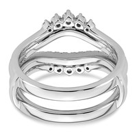 14K White Gold 0.75ct Lab Grown Dia VS+ F+ Complete Ring Guard view 5