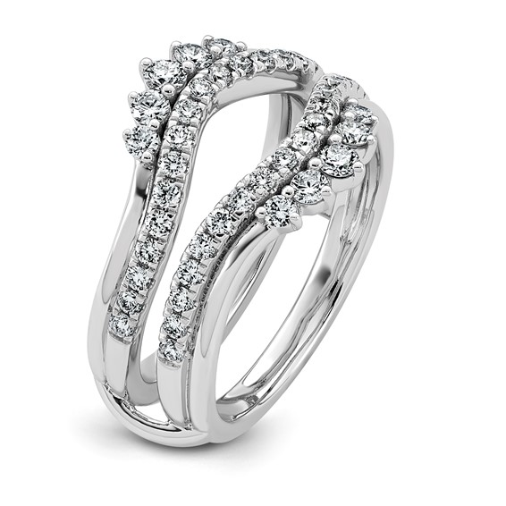 14kw 3/4ct Lab Grown Dia  VS+ F+ Complete Ring Guard