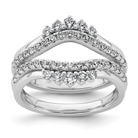 14K White Gold 0.75ct Lab Grown Dia VS+ F+ Complete Ring Guard view 1