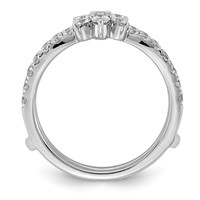14K White Gold 1ct Lab Grown Dia VS+ F+ Complete Ring Guard view 2