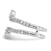14K White Gold 1ct Lab Grown Dia VS+ F+ Complete Ring Guard view 3