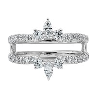 14K White Gold 1ct Lab Grown Dia VS+ F+ Complete Ring Guard view 4