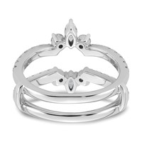 14K White Gold 1ct Lab Grown Dia VS+ F+ Complete Ring Guard view 5