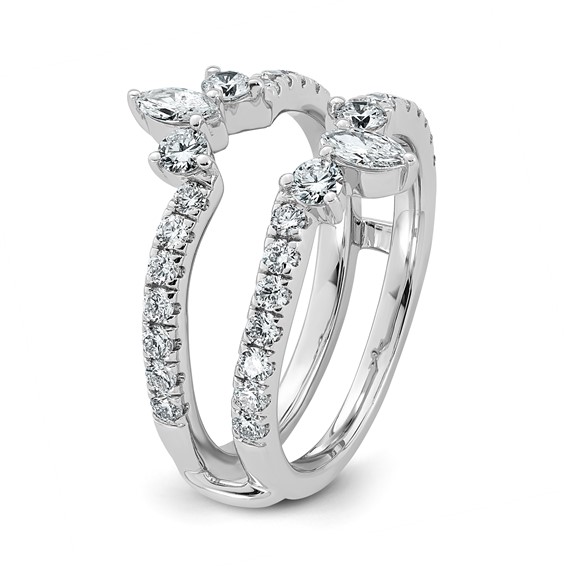 14kw 1ct Lab Grown Dia  VS+ F+ Complete Ring Guard