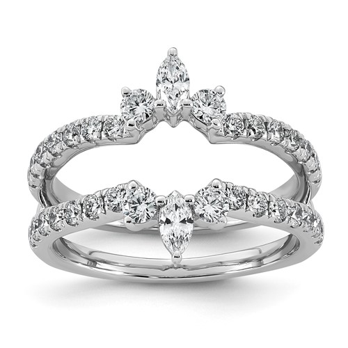 14K White Gold 1ct Lab Grown Dia VS+ F+ Complete Ring Guard
