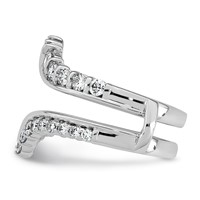 14K White Gold 1ct Lab Grown Dia VS+ F+ Complete Ring Guard view 3