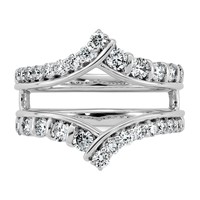 14K White Gold 1ct Lab Grown Dia VS+ F+ Complete Ring Guard view 4
