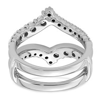 14K White Gold 1ct Lab Grown Dia VS+ F+ Complete Ring Guard view 5