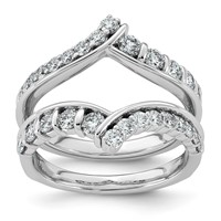 14K White Gold 1ct Lab Grown Dia VS+ F+ Complete Ring Guard view 1