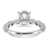 14K White Gold 2.62ct Cert Oval Ctr Lab Grown Dia VS+ F+ Ring with Oval Sides Comp view 5