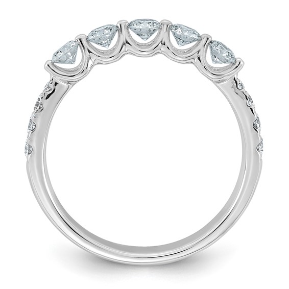 14kw 3/4ct Lab Grown Dia VS+ F+ Round Shape Stones Comp Wedding Band