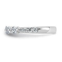 14K White Gold 0.75ct Lab Grown Dia VS+ F+ Round Shape Stones Comp Wedding Band view 3