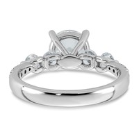 14K White Gold 2.17ct Cert Rd Ctr Lab Grown Dia VS+ F+ Ring with Round Sides Comp view 5
