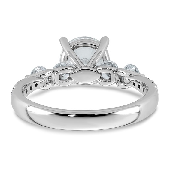 14kw 2 1/6ct Cert Rd Ctr Lab Grown Dia VS+ F+ w/ Round Sides Comp Ring