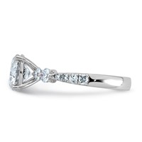14K White Gold 2.62ct Cert Rd Ctr Lab Grown Dia VS+ F+ Ring with Round Sides Comp view 3