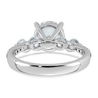 14K White Gold 2.62ct Cert Rd Ctr Lab Grown Dia VS+ F+ Ring with Round Sides Comp view 5