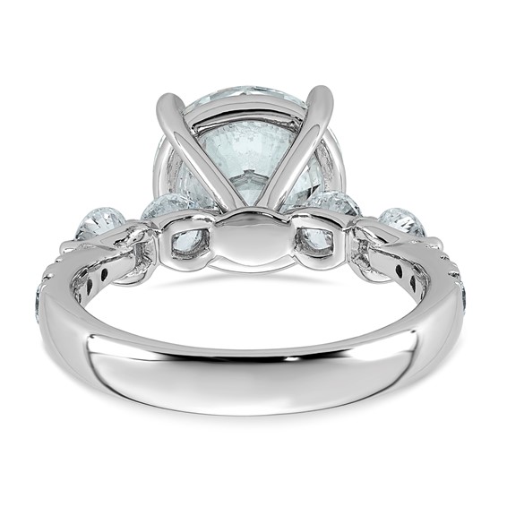 14kw 5ct Cert Rd Ctr Lab Grown Dia VS+ F+ w/ Round Sides Comp Ring