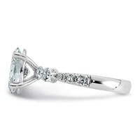 14K White Gold 2.62ct Cert Oval Ctr Lab Grown Dia VS+ F+ Ring with Round Sides Comp view 3