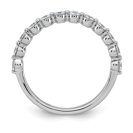 14kw 3/4ct Lab Grown Dia VS+ F+ Round Shape Stones Comp Wedding Band