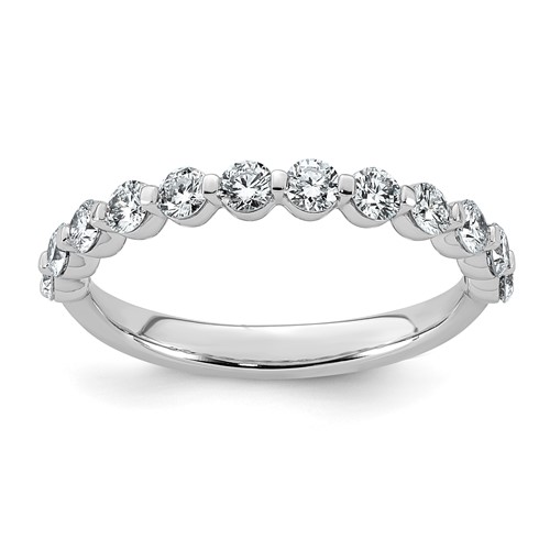 14K Yellow Gold 0.75ct Lab Grown Dia VS+ F+ Round Wedding Band
