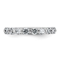 14K White Gold 1ct Lab Grown Dia VS+ F+ Round Shape Stones Comp Wedding Band view 4
